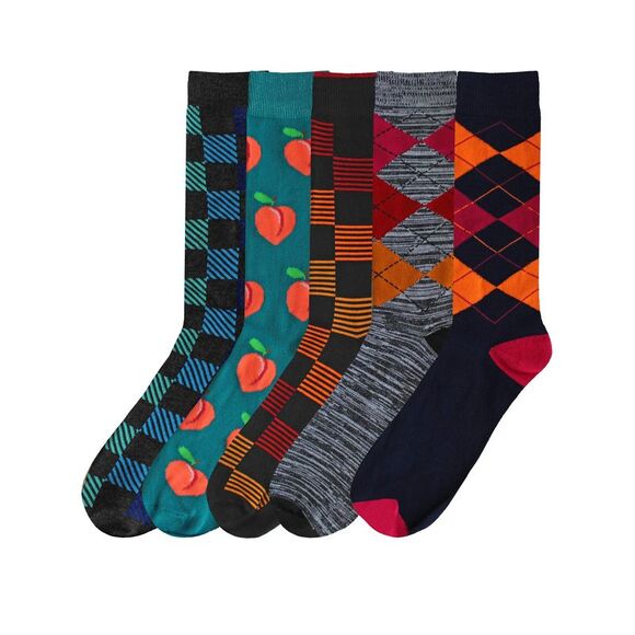 Mens Game Crazy 5-Pack Dress Socks - Picture 4 of 4